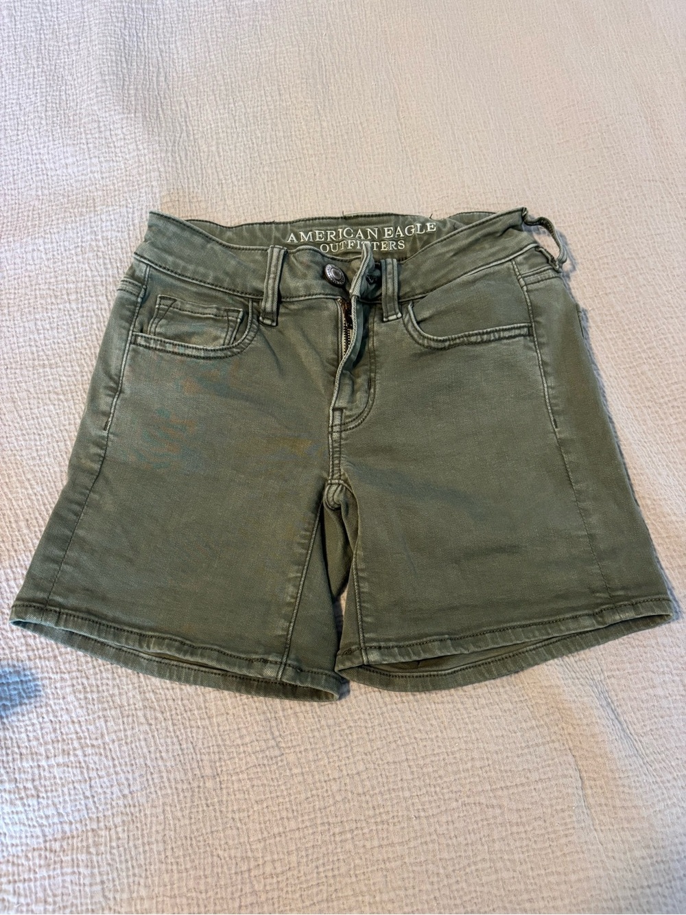 American Eagle Outfitters Olive Green Women's Denim Shorts